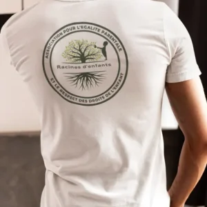 T-Shirt blanc - Logo de Racines d'Enfants
